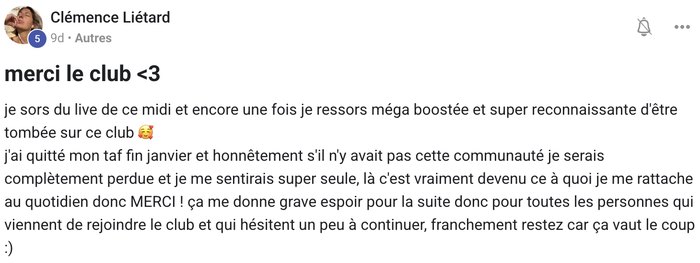 Témoignage client